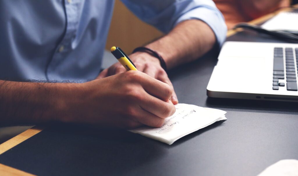 A man writing an effective Statement of Purpose